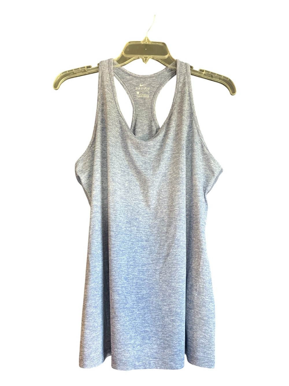 Nike Dri-FIT Blue Heathered Racerback Workout Tank Size L